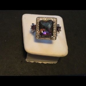 NWOT Sterling Multi-Colored Stone Ring (C443)